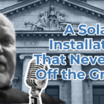Jerry with text reading "A Solar Installation That Never Got Off the Ground"